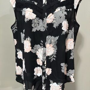 Candie's Black and Pink Blouse